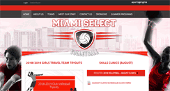 Desktop Screenshot of miamiselectvolleyball.com